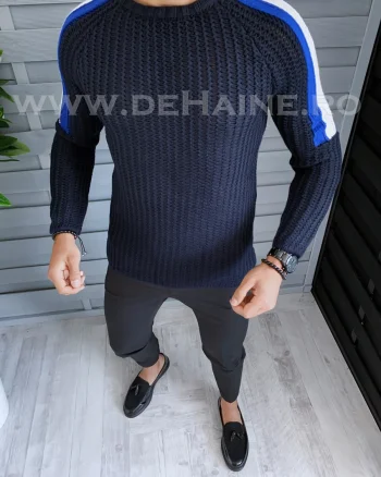 Pulover barbati gros slim fit bleumarin ZR T3570  103-2