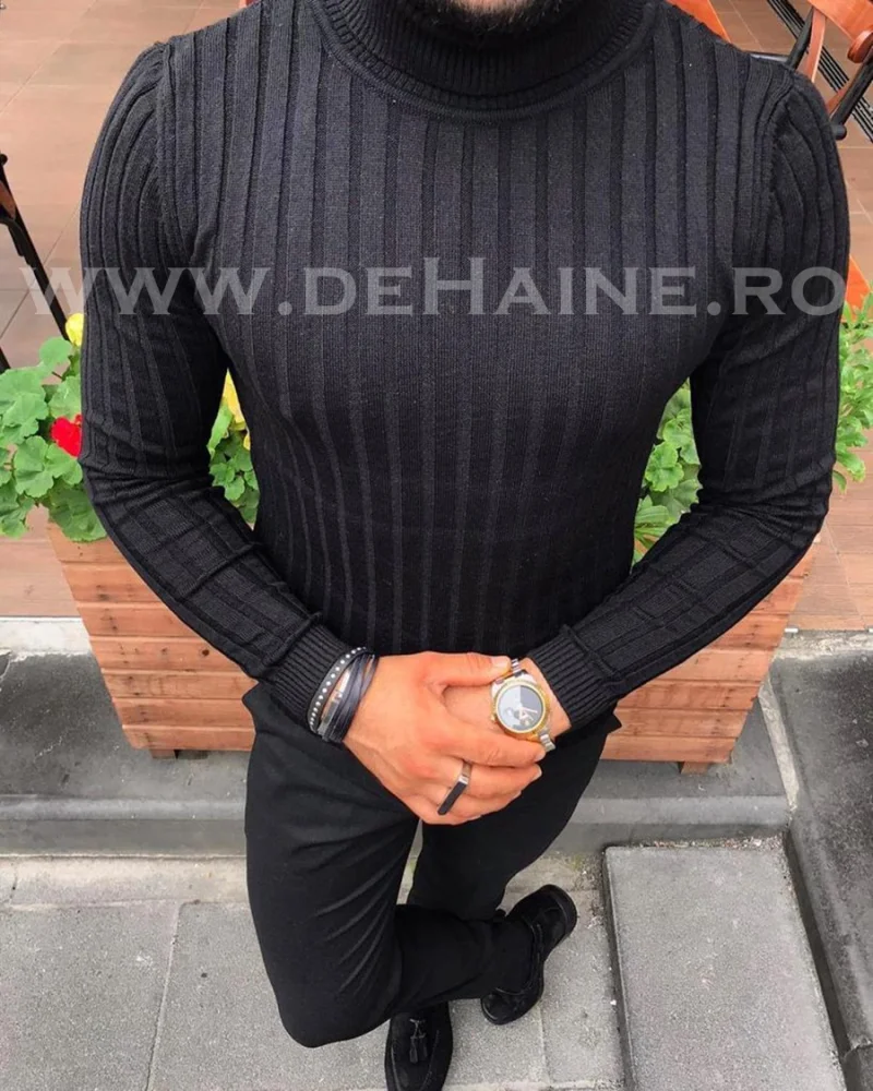 Helanca barbati slim fit neagra B2739 N1-5.6*