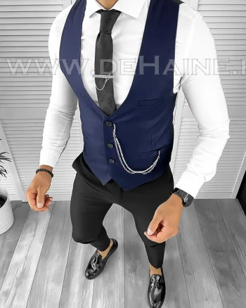 Vesta barbati eleganta slim fit bleumarin B8119 O1-4.2