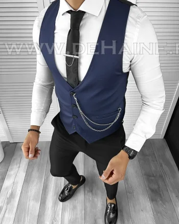 Vesta barbati eleganta slim fit bleumarin B8122 75-4 e