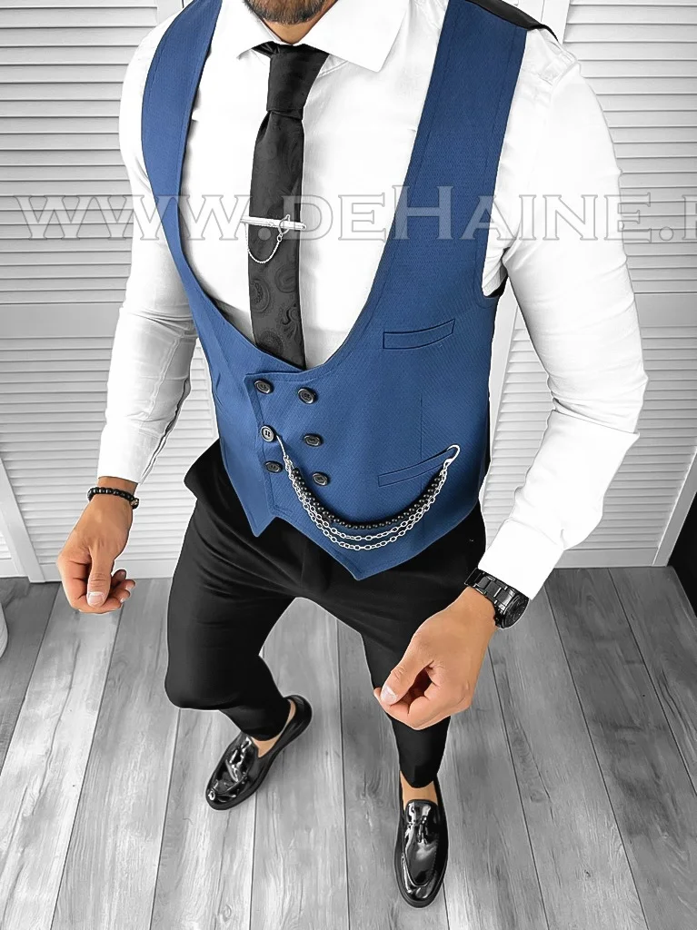 Vesta barbati eleganta slim fit bleumarin B8124 P20-5.1