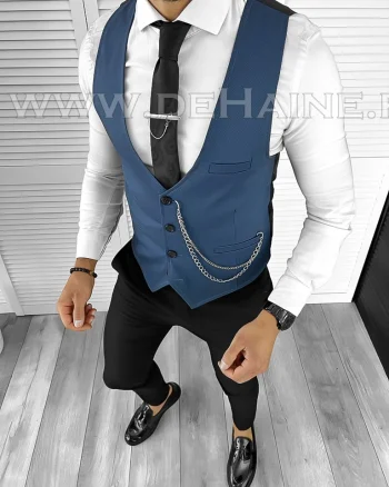 Vesta barbati eleganta slim fit bleumarin B8126 O5-4.3