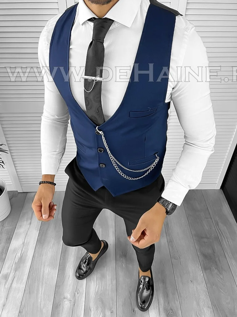 Vesta barbati eleganta slim fit bleumarin B8178 O1-4.2