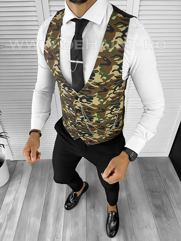 Vesta barbati slim fit camuflaj B8249  O1-4.3