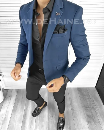 Sacou barbati  bleumarin slim fit B8340 Z7
