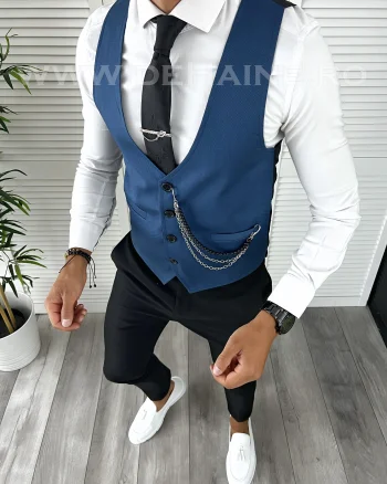 Vesta barbati eleganta slim fit bleumarin  V47 140-2 E