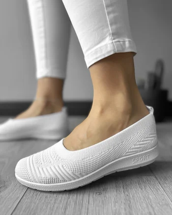 Espadrile dama casual albe CL15  T54-2