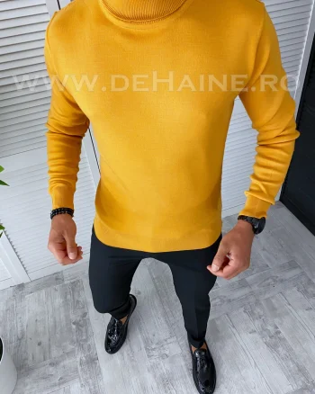 Helanca barbati slim fit mustar A3041 17-1.1