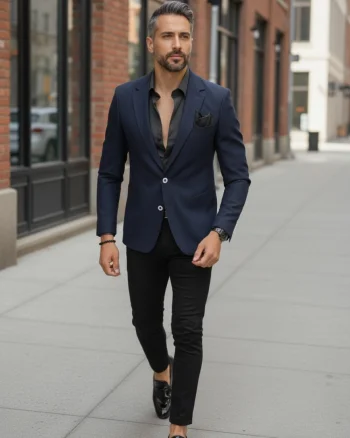Sacou barbati  bleumarin slim fit B8287 90-5