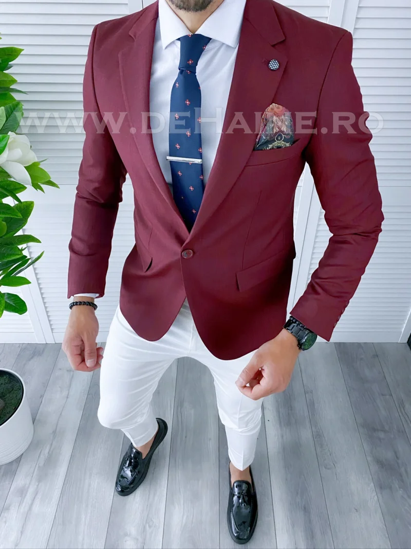 Sacou barbati in carouri slim fit B4256 15-5.1
