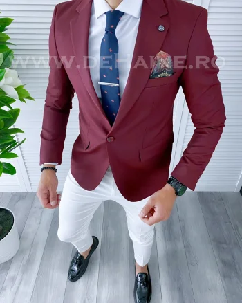 Sacou barbati in carouri slim fit B4256 15-5.1