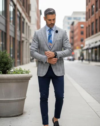 Sacou barbati slim fit gri 1031 18-3.2