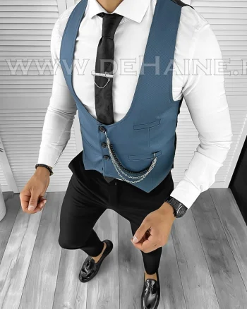 Vesta barbati eleganta slim fit bleumarin B8190 P19-3.2