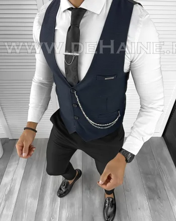 Vesta barbati eleganta slim fit bleumarin  B8166 P19-3.2