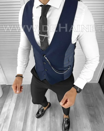 Vesta barbati eleganta slim fit bleumarin B8072 O1-4.2