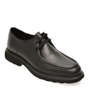 Mocasini OTTER negri, E4042, din piele naturala