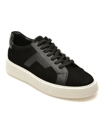 Pantofi sport LOST negri, WB004, din piele intoarsa
