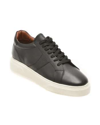 Pantofi sport LOST negri, LST103, din piele naturala