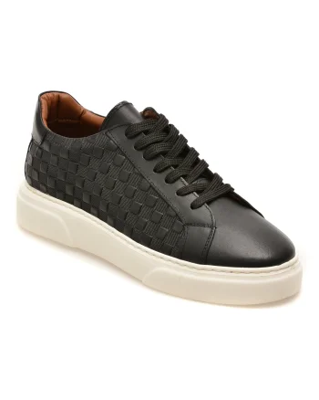 Pantofi sport LOST negri, LST106, din piele naturala