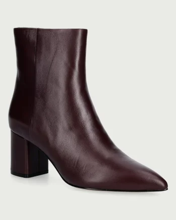 Twinset  botine cu toc pentru femei din piele