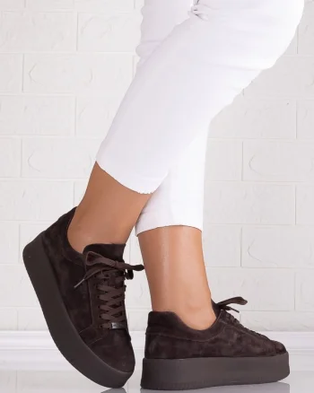 Pantofi dama casual Maro din Piele Naturala Intoarsa Semila