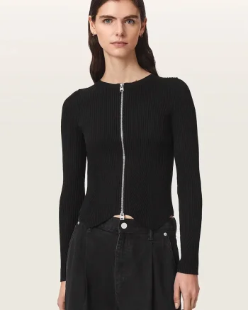 AllSaints  cardigan pentru femei cu vâscoză CRUZ ZIP