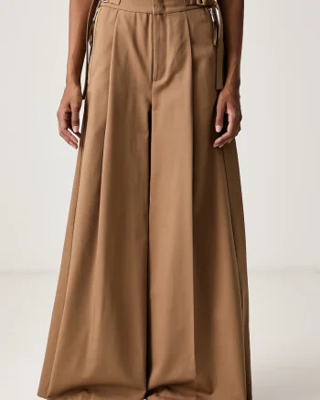 Max&Co.  pantaloni palazzo pentru femei din bumbac TALLERO