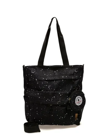 Geanta FLAVIA PASSINI neagra, W846, din material textil