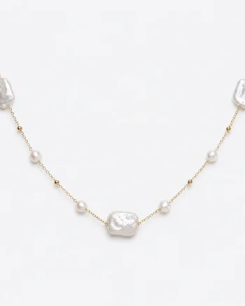 Colier dama elegant cu perle de cultura Baroque si perle fine