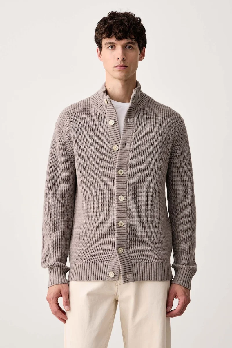Lindbergh  cardigan pentru bărbați cu lână