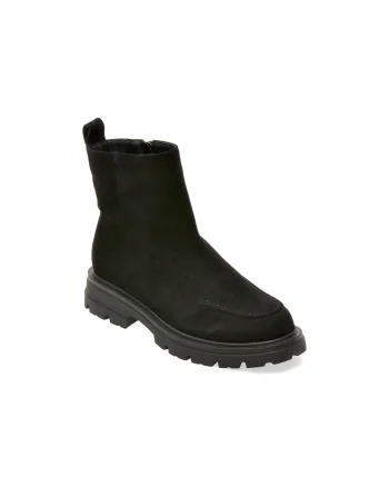 Ghete GRYXX negre, 2823, din piele intoarsa