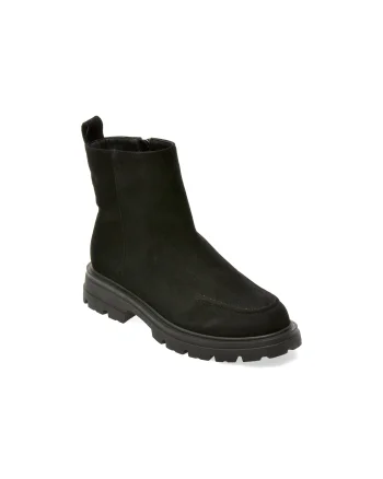 Ghete GRYXX negre, 2823, din piele intoarsa