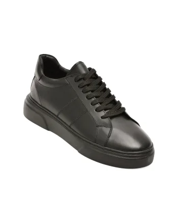 Pantofi sport LOST negri, LST110N, din piele naturala