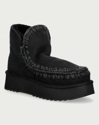 Mou  Mini Eskimo Platform Boot cizme de zăpadă pentru femei din piele întoarsă