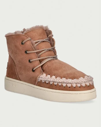 Mou  Eskimo Lace-Up Sneaker cizme de zăpadă pentru femei din piele întoarsă