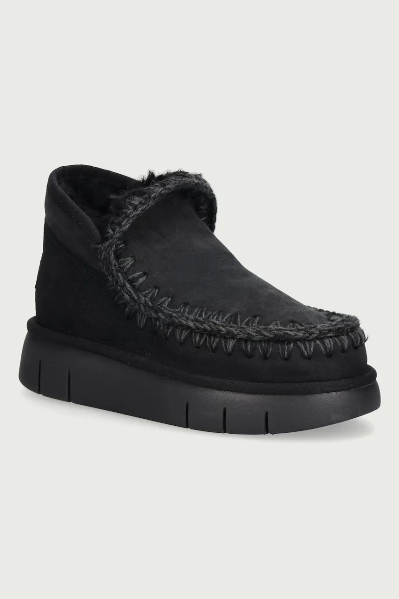 Mou  Eskimo Bounce Sneaker cizme de zăpadă pentru femei din piele întoarsă