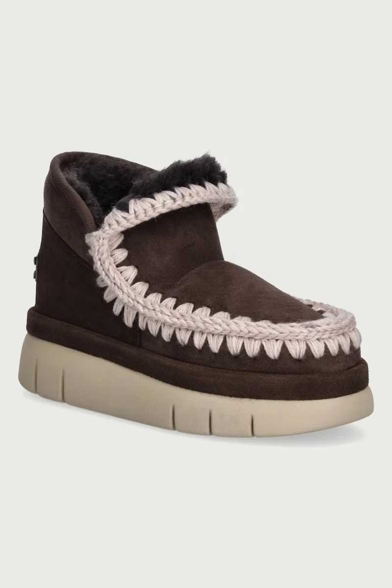 Mou  Bounce Welt Sneaker Suede cizme de zăpadă pentru femei din piele întoarsă