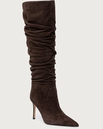 MICHAEL Michael Kors  cizme cu toc cui pentru femei din piele întoarsă Dawn Heeled Boot
