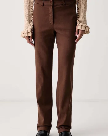 Marella  pantaloni regular pentru femei cu lyocell MLLTAPIOCA