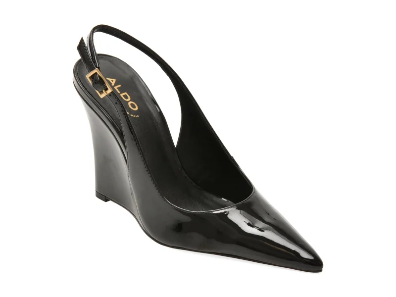 Pantofi eleganti ALDO negri, 14422849, din piele ecologica lacuita