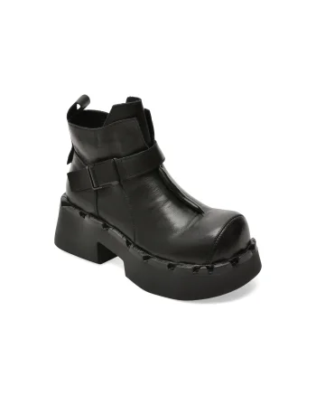 Ghete GRYXX negre, 2626, din piele naturala