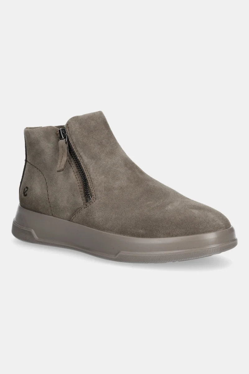 Ecco  cizme din piele intoarsa Move Zip Bootie