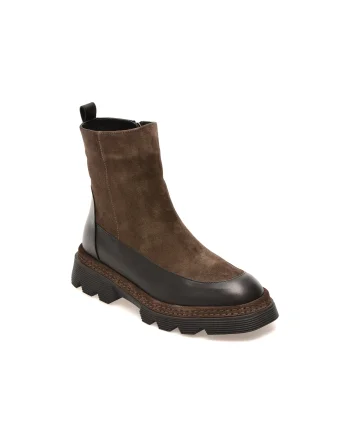 Ghete GRYXX kaki, 096K853, din piele intoarsa