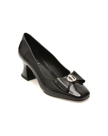 Pantofi eleganti EPICA negri, 619616, din piele naturala lacuita