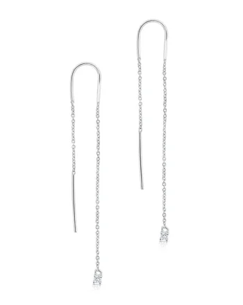 Cercei lungi argint 925, JW1070, model cu zirconiu, placati cu rodiu
