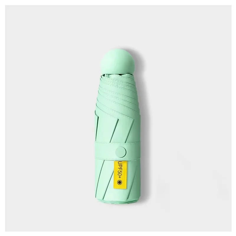 Umbrela pentru ploaie si soare, cu protectie UV din cauciuc negru, UMB007, Verde