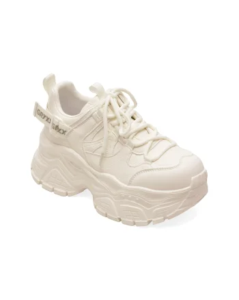 Pantofi GRYXX albi, 63782, din piele naturala