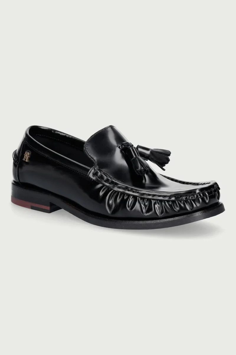Tommy Hilfiger  mocasini pentru femei din piele SQUARE TOE TASSEL LOAFER