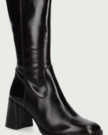 Billi Bi  cizme pentru femei din piele Espresso Marte calf 86