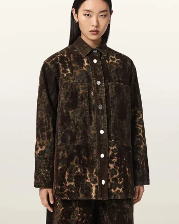AllSaints  cămașă pentru femei din denim EDEN FLOCK